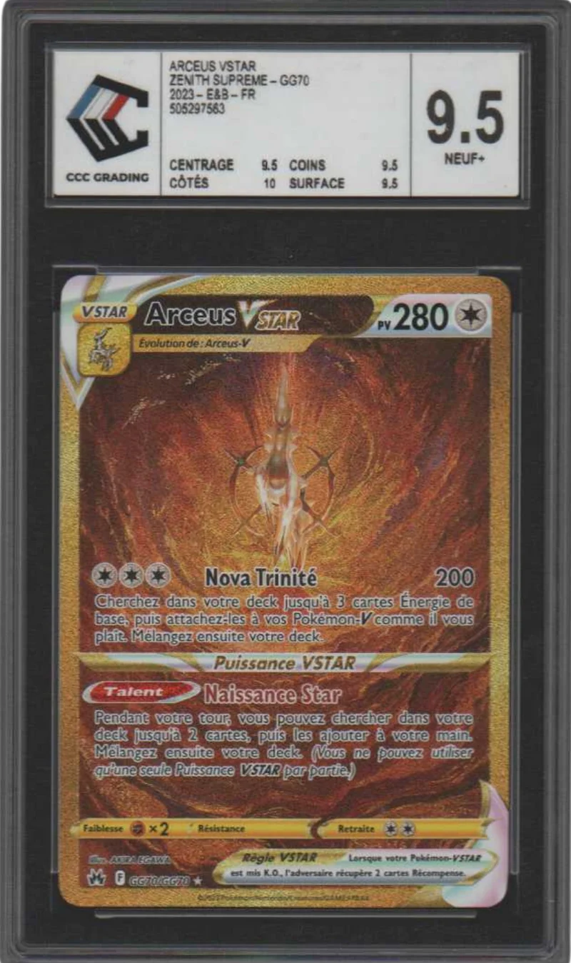 Arceus VSTAR GOLD - Zenith Suprême GG70/GG70 - CCC 9.5 - FR