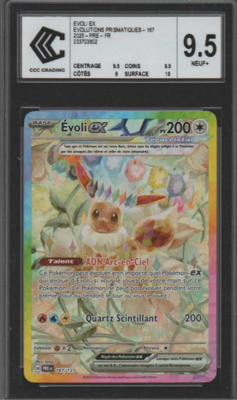 Evoli ex - Evolutions Prismatiques 167/131 - CCC 9.5 - FR