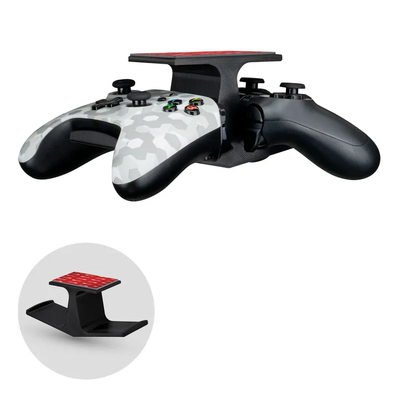 The Dock - Support de contrôleur de jeu double sous le bureau pour Xbox, PS5/PS4, support universel, sans gâchis et facile à installer