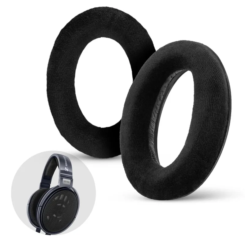 Oreillettes de remplacement pour écouteurs Sennheiser HD600, HD650, HD660S, HD525, HD535, HD545 et Massdrop HD58X, HD6XX – Coussins en velours doux pour plus de confort