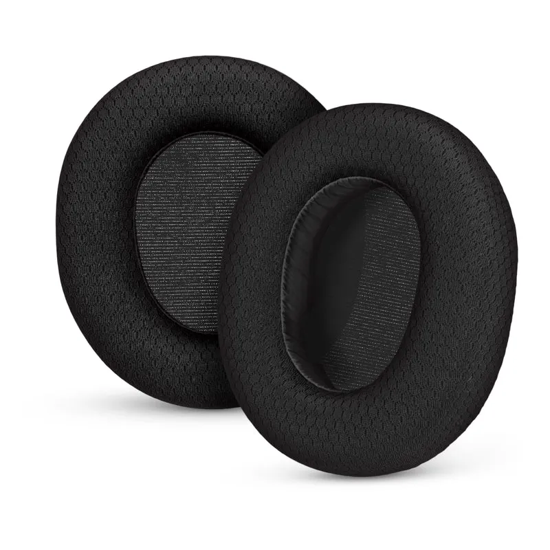 Coussinets d'oreille en tissu pour casques Steelseries Arctis Nova Pro Wireless, Nova Pro Omni et Nova Elite, en maille respirante et mousse à mémoire de forme haute densité.
