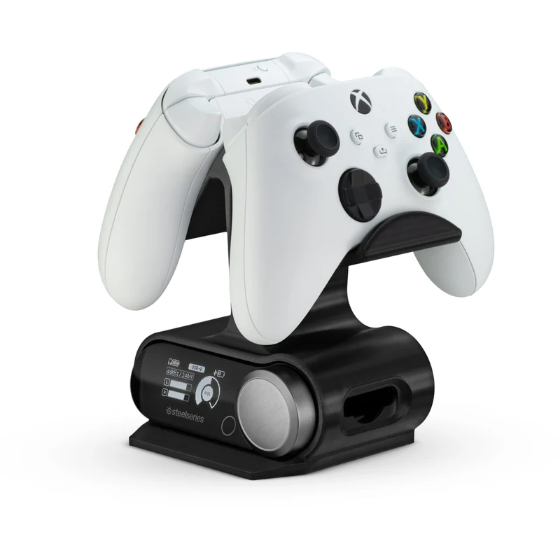 Support double pour manettes et station de base sans fil - Compatible avec les casques SteelSeries Arctis Nova Pro Wireless, Nova Pro Omni et Nova Elite - Permet de ranger 2 manettes et une batterie de rechange