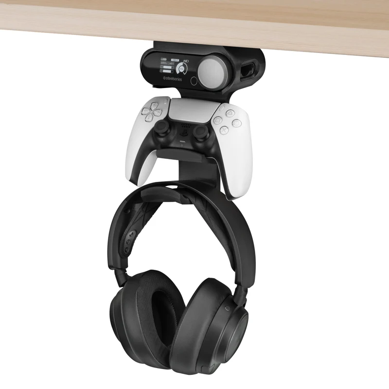 Support de fixation sous le casque et la manette de jeu pour SteelSeries Arctis Nova Pro Wireless, Nova Elite et Pro Omni + station de base