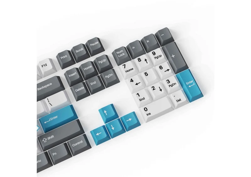 KEYCHRON GREY, WHITE & BLUE KEYCAP SET