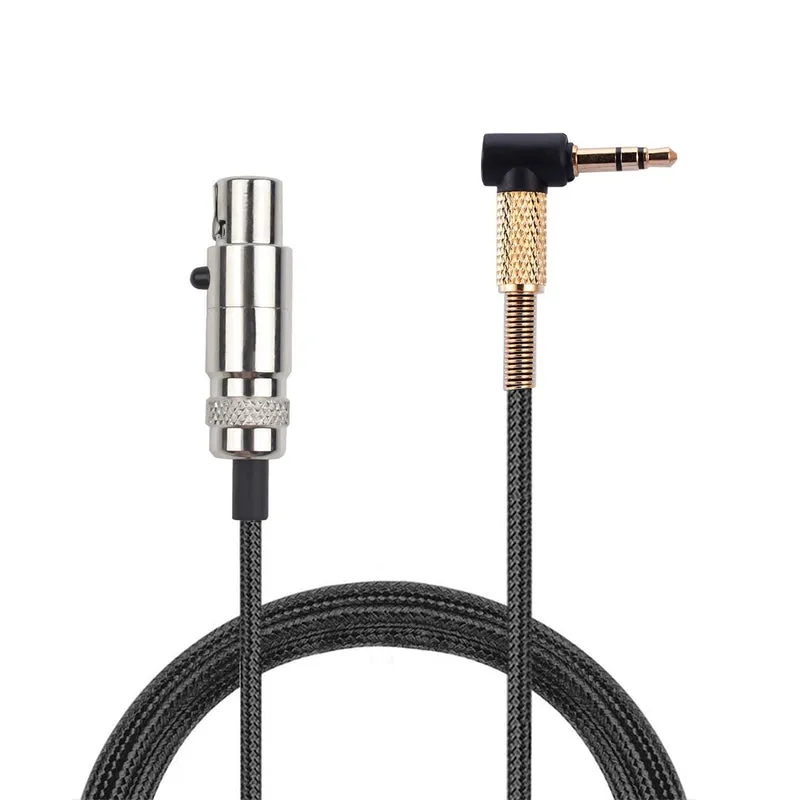 Câble tressé de remplacement pour AKG K702, K271s, K240s, K712 et Q701, avec connecteur audio 3.5 mm vers mini-XLR - 1.2 M / 47"