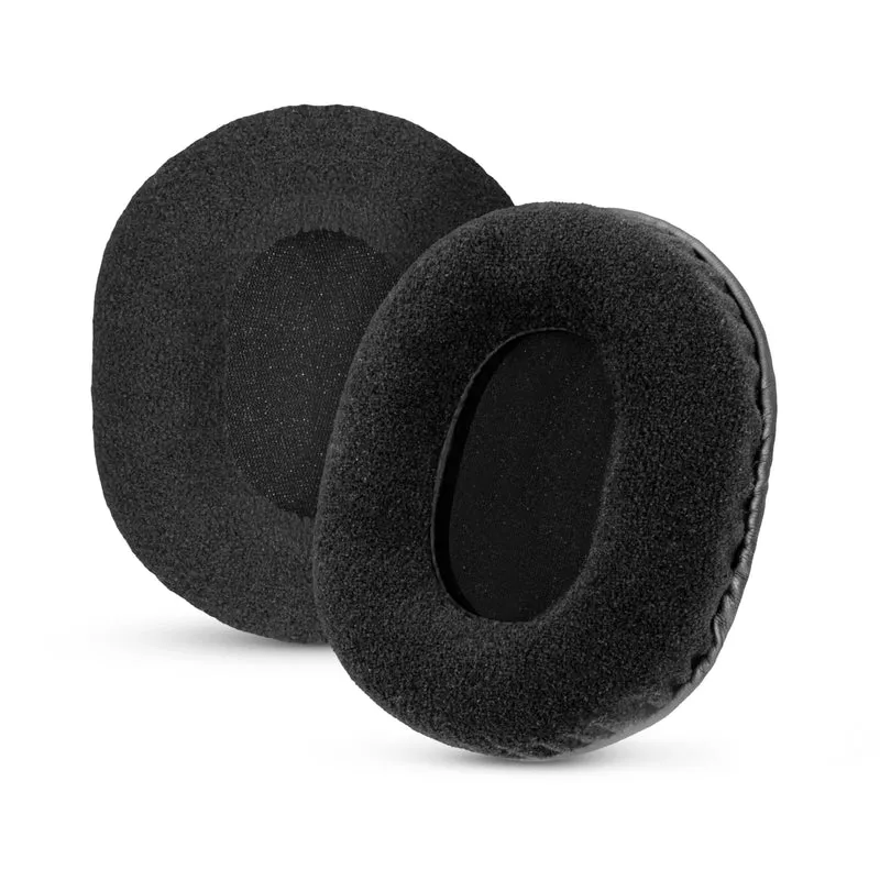 Coussinets de rechange en velours pour casques Audio Technica ATH-M50X, M50xBT, M50RD, M40X, M30X et M20X. Velours doux et mousse à mémoire de forme pour un confort optimal.