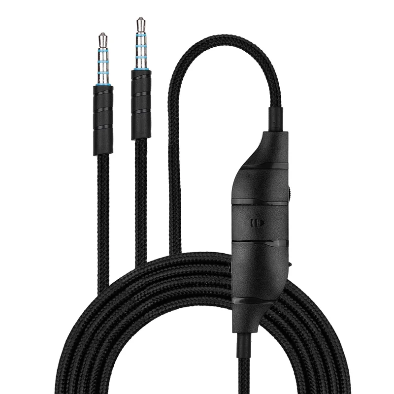Câble audio de remplacement compatible avec Logitech G633, G635, G933, G935 – Micro/télécommande en ligne avec sourdine et contrôle du volume – Cordon de casque de jeu tressé en nylon