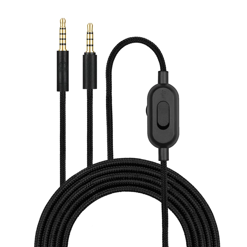 Câble audio de remplacement compatible avec Logitech G Pro, G Pro X, G433, G233 – Télécommande intégrée avec contrôle du volume et du silence