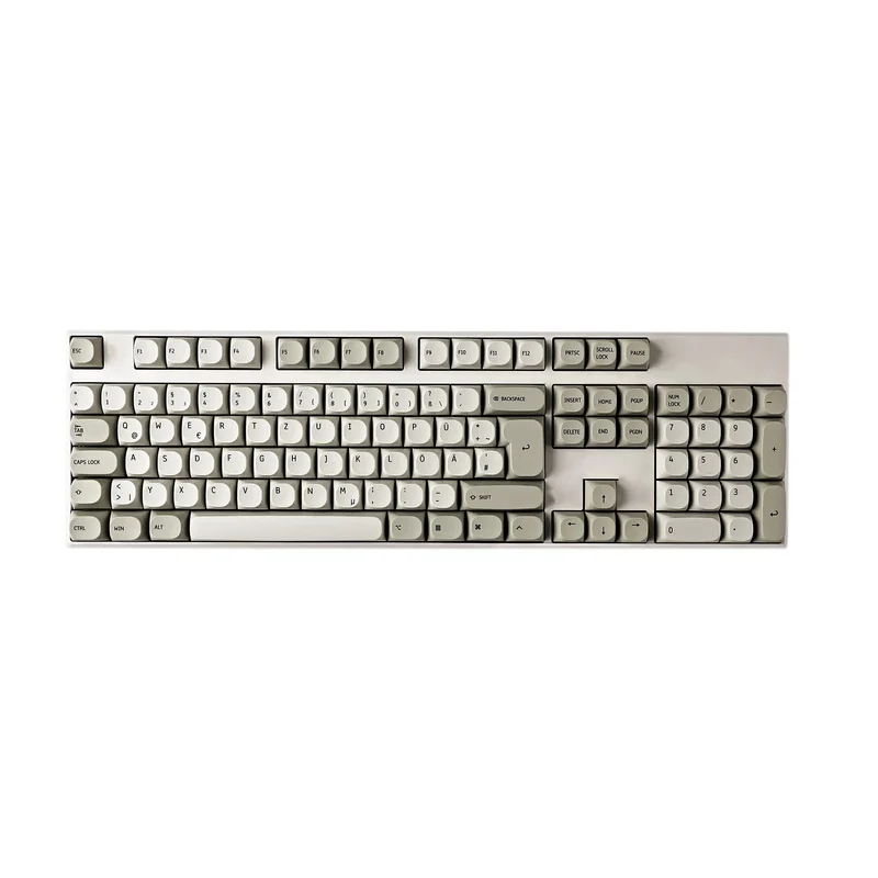 Keycaps QWERTZ ISO DE Uralt Grau