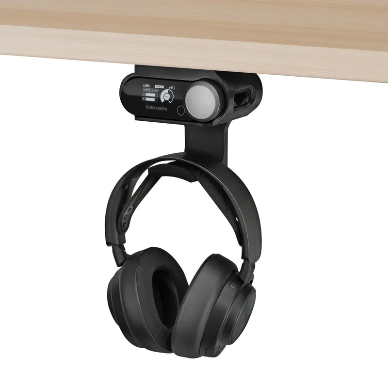 Support de casque audio sous bureau pour casques Steelseries Arctis Nova Pro Wireless, Nova Pro Omni et Nova Elite avec station d'accueil pour la base sans fil