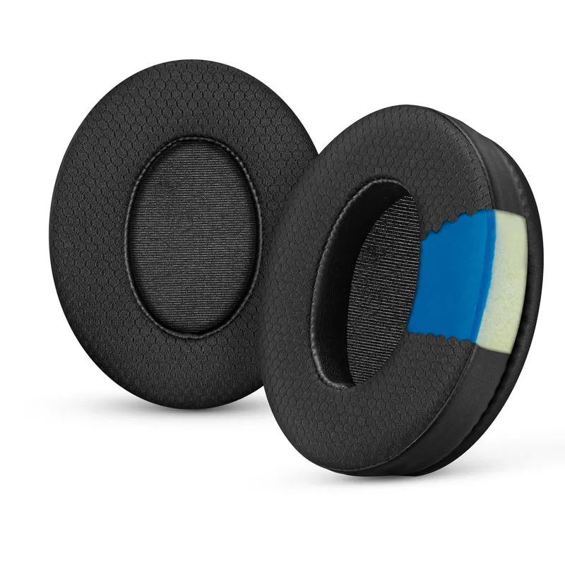 Oreillettes hybrides pour casques HyperX Cloud 1, 2/2 sans fil, Core, Flight/Flight S, Alpha/Alpha S et plus encore, tissu doux et respirant, gel rafraîchissant, confort supplémentaire, durable et durable