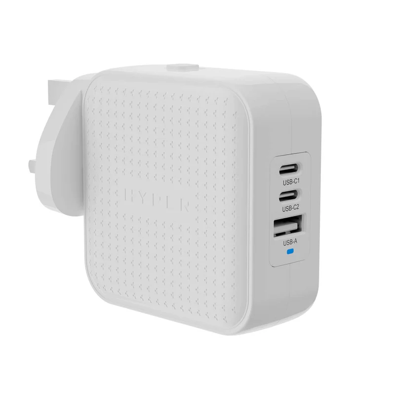Chargeur de voyage HyperJuice® 70 W USB-C GaN testé pour la sécurité - Blanc