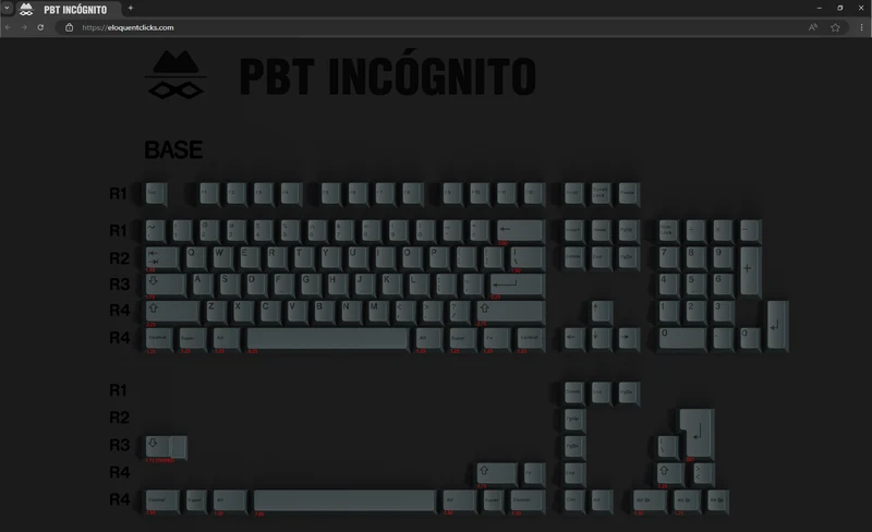 PBT INCOGNITO KEYCAPS