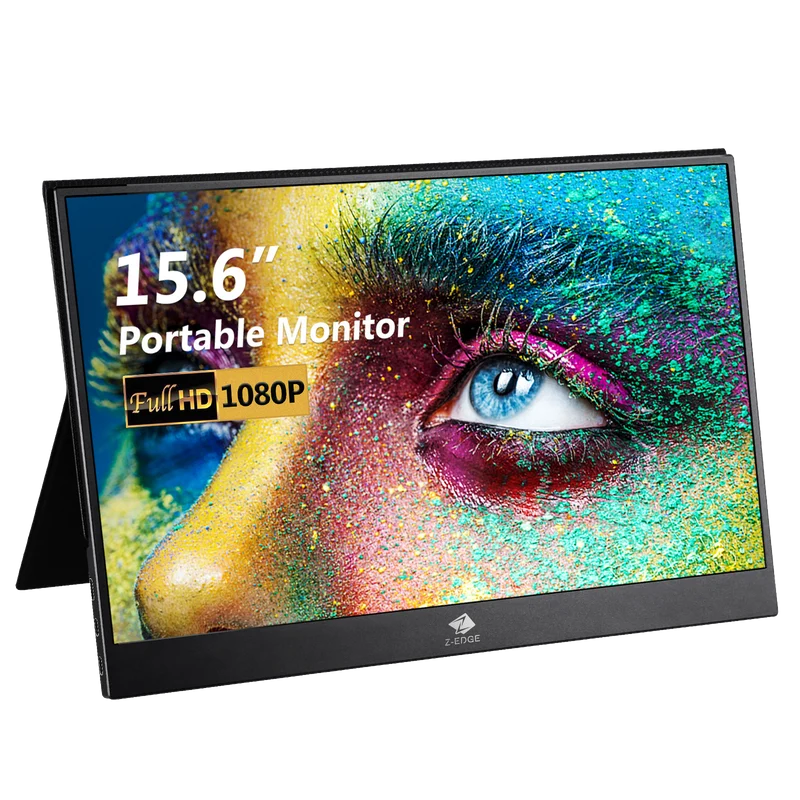 Refurbished: 15.6" IPS Portable Monitor FHD 60Hz USB-C HDMI Included Magnetic Case