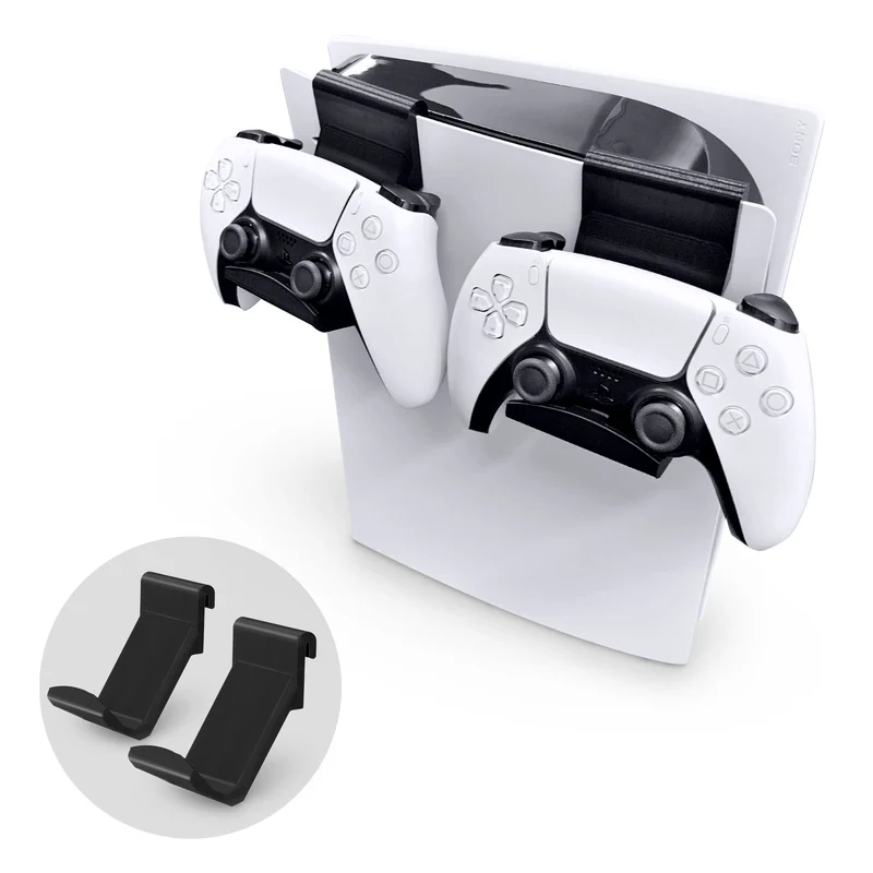 Support de console de contrôleur de jeu PS5 (lot de 2) pour manette de jeu Playstation PS5 DualSense, conception de suspension à crochet, aucun dommage ni adhésif