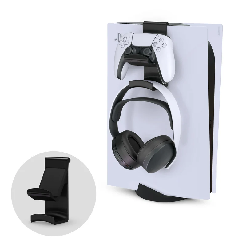 Contrôleur de jeu PS5 et support de console de suspension pour casque pour PlayStation PS5 DualSense Gamepad, support de suspension à crochet