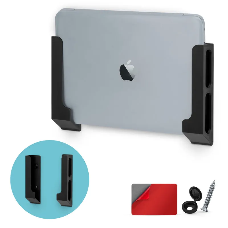 Support mural pour ordinateur portable avec adhésif et vis, 1.2" / 31 mm, pour Macbooks, Surface, claviers, commutateurs, tablettes et plus