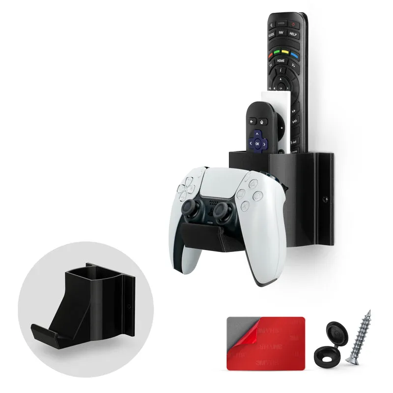 The Elephant - Support mural pour contrôleur de jeu et télécommande TV, adhésif et à visser, conception universelle pour manettes de jeu PC Xbox ONE PS5 PS4