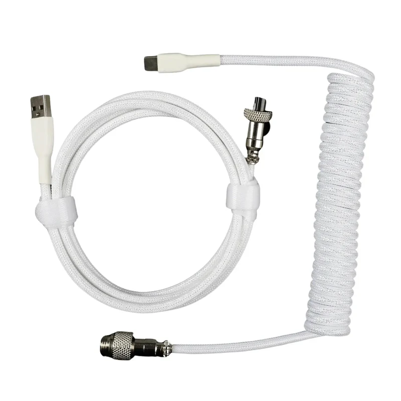 Câble de clavier custom simple USB Type-C Blanc