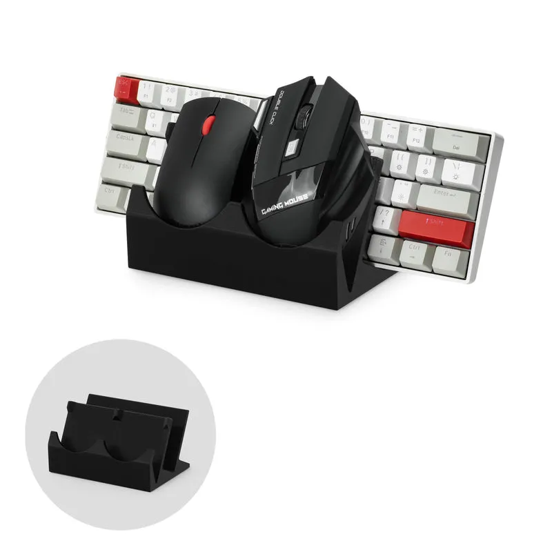 Support pour clavier de bureau et double souris PC, réduit l'encombrement, mieux organiser votre bureau, convient à toutes les tailles de clavier et de souris (DK03)
