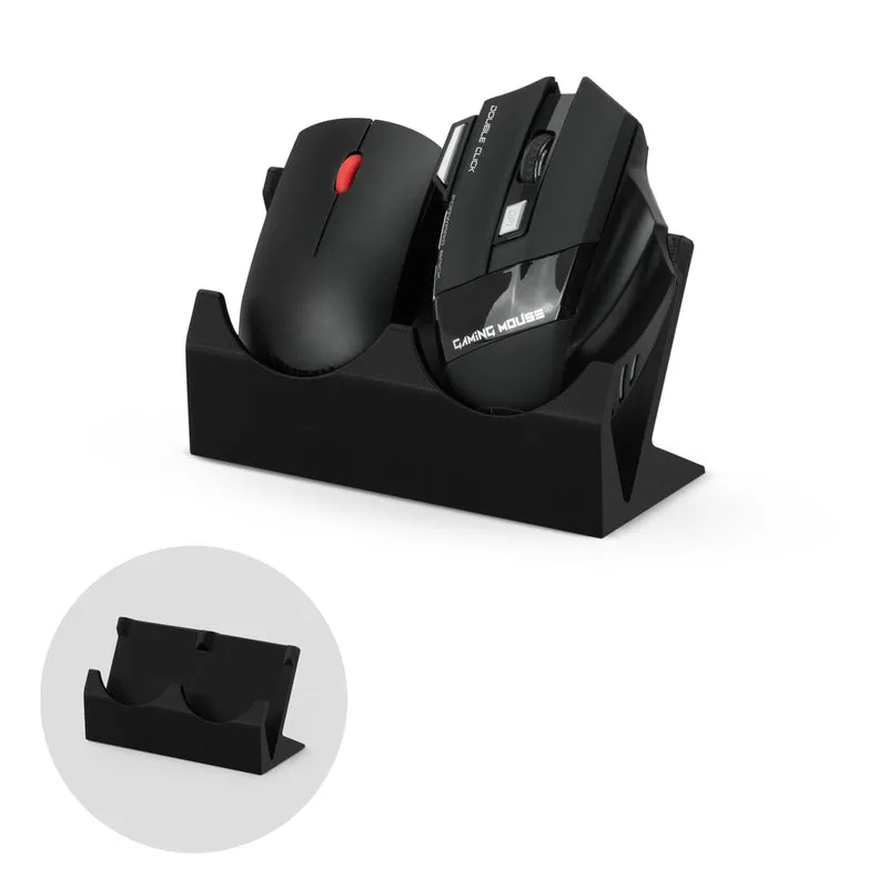 Support de souris de bureau double PC, adapté aux petites ou grandes souris de jeu et de bureau de Logitech, Razer, Corsair et plus