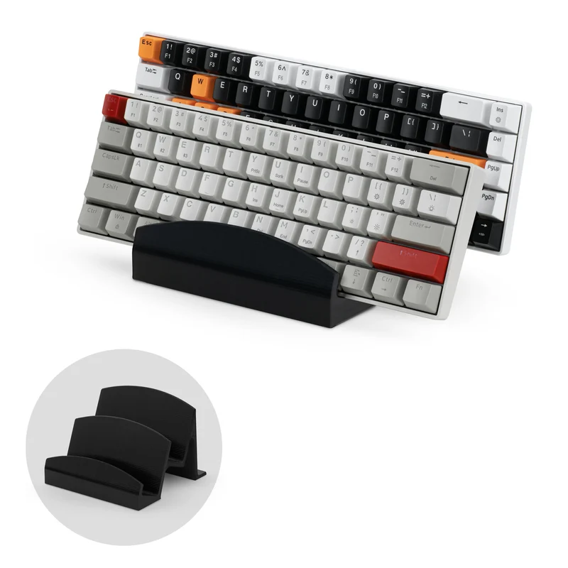Support et support pour clavier de bureau double, organisez votre bureau, réduisez l'encombrement, convient aux claviers de toutes tailles (DK01)