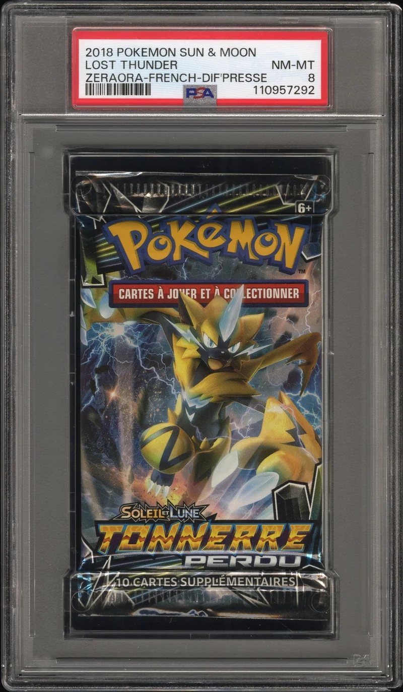 Booster Pokémon SL8 - Tonnerre Perdu - Zeraora - PSA 8 - FR