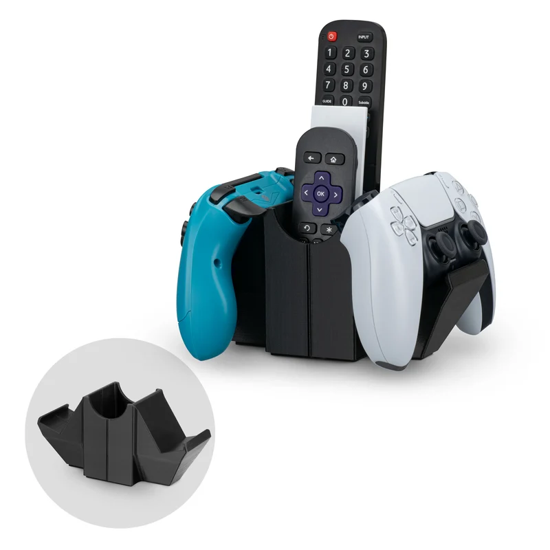 Double contrôleur de jeu et télécommande TV et support de bureau de stockage, réduire l'encombrement, ajustement universel de la manette de jeu