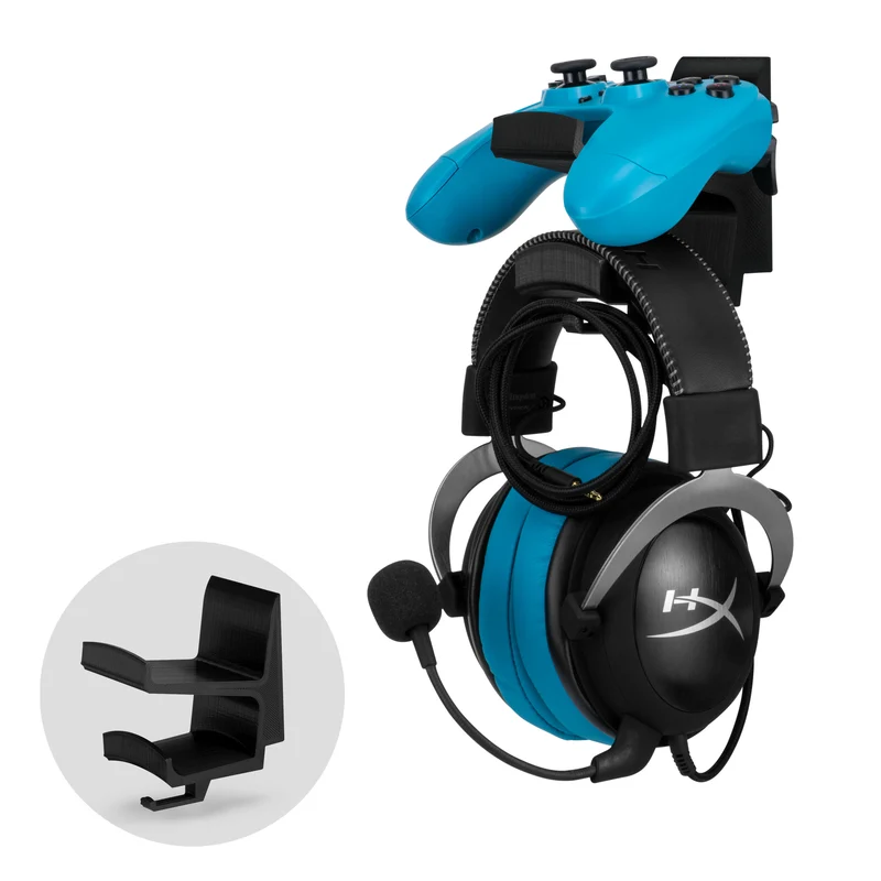 The Storio - Manette de jeu et support mural pour casque - Support adhésif universel, sans vis ni désordre