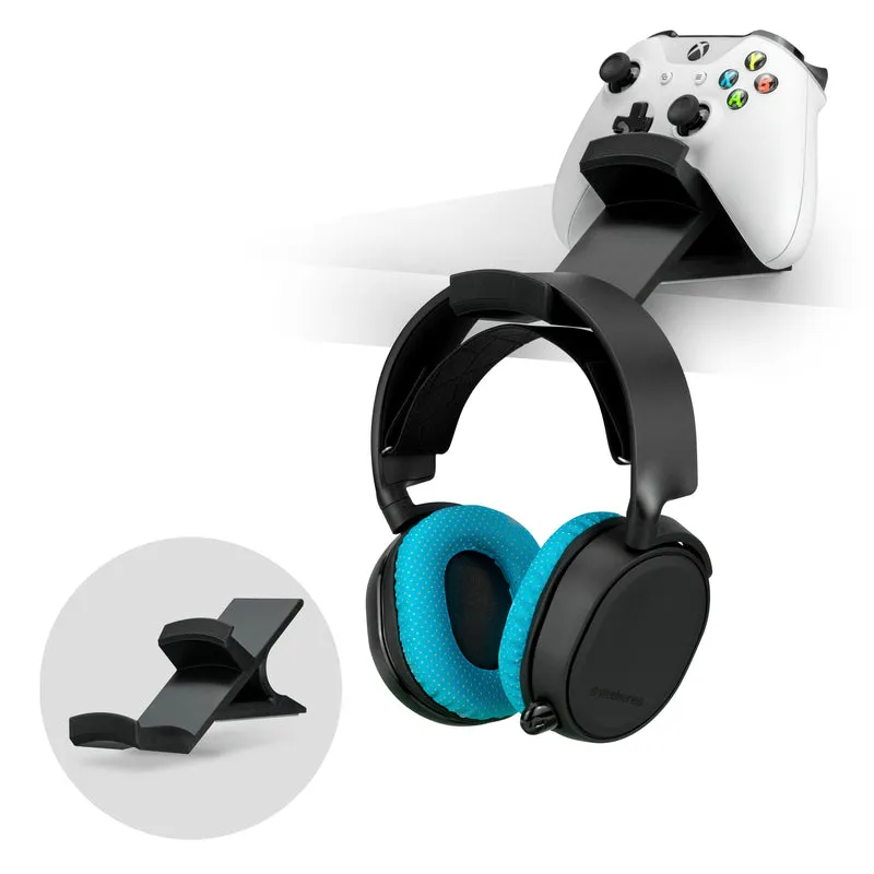 Titan - Support pour casque de bureau et contrôleur de jeu - Xbox, PS5/PS4, support universel pour manette de jeu PC, sans vis ni désordre