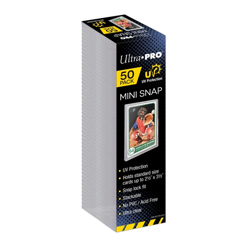 Ultra Pro - Protège Carte Rigide - Pack de 50 UV Mini-Snap Card Holder - Top Loader