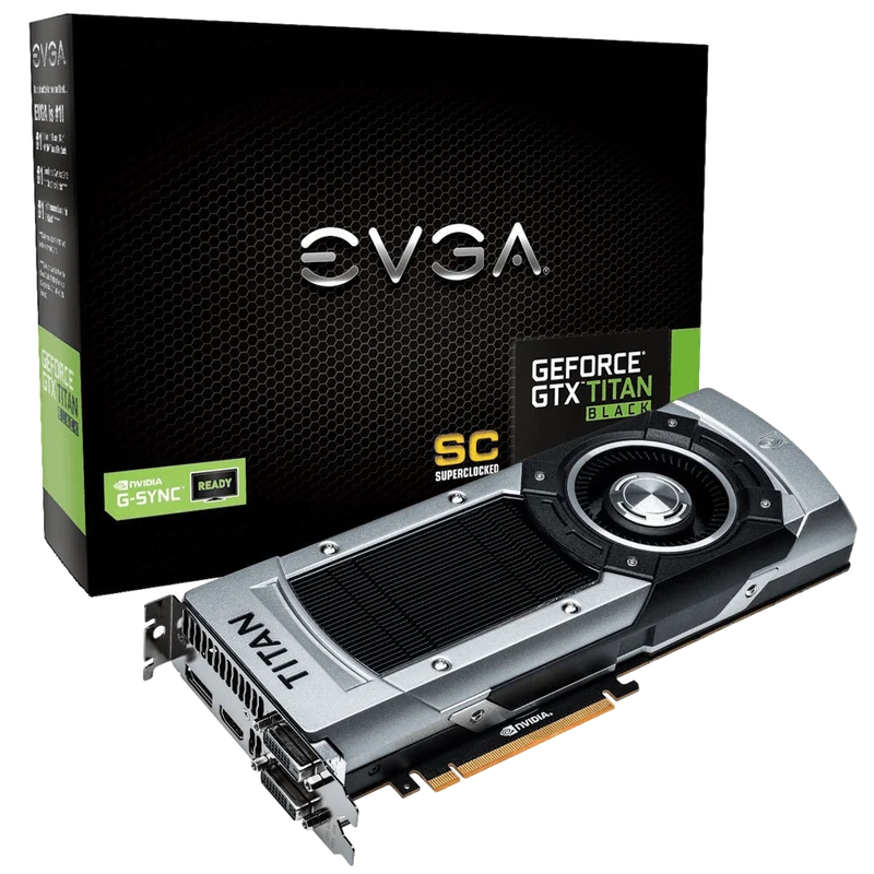 EVGA GeForce GTX TITAN BLACK Superclocked G Sync Support 6GB GDDR5 384bit 06G P4 3791 KR