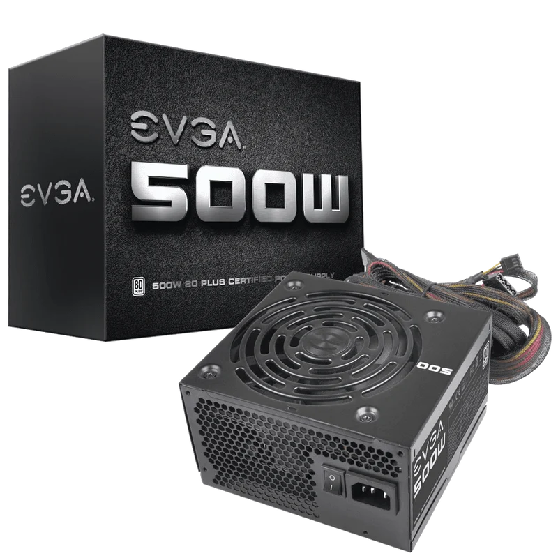 EVGA 500 W1 80+, 500W 3 Year Warranty Power Supply 100 W1 0500 KR