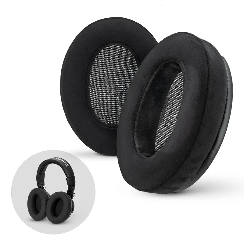 Oreillettes en mousse à mémoire de forme pour casque - ovales - micro suède