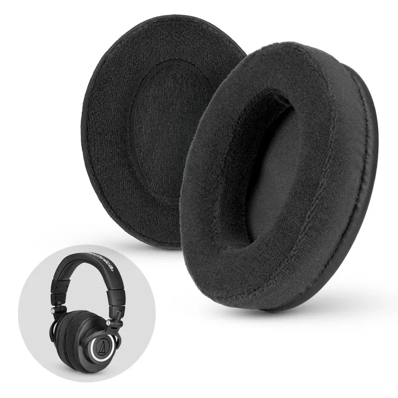 Coussinets de remplacement ovales en velours - Convient à de nombreux casques