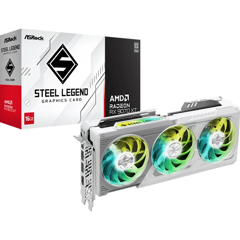 ASRock AMD Radeon RX 9070 XT STEEL LEGEND 16 Go