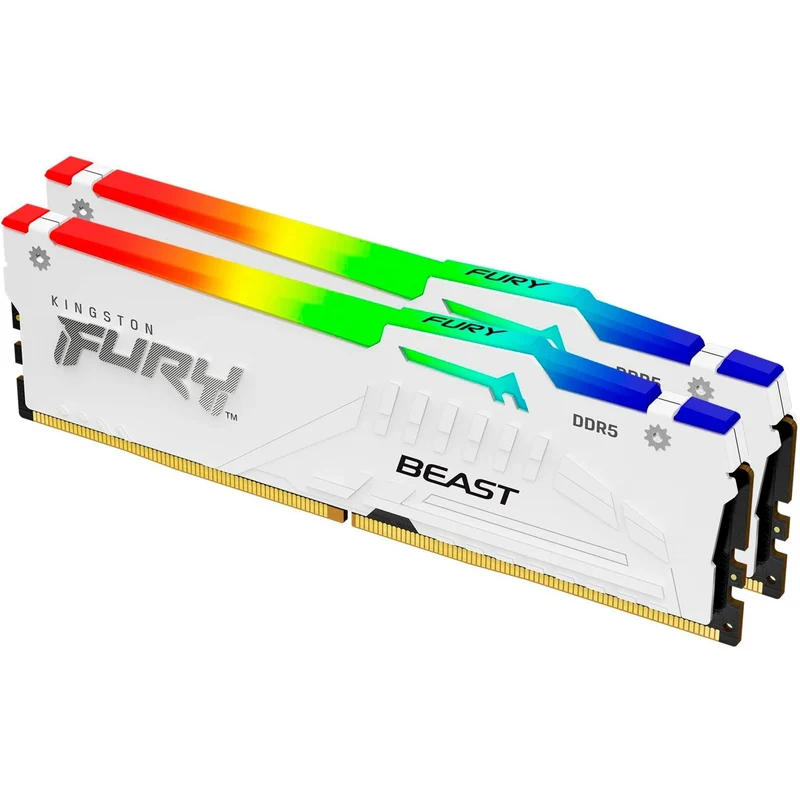 KINGSTON 2X16Go D5 6000MHZ CL30 FURY Beast White RGB EXPO - White