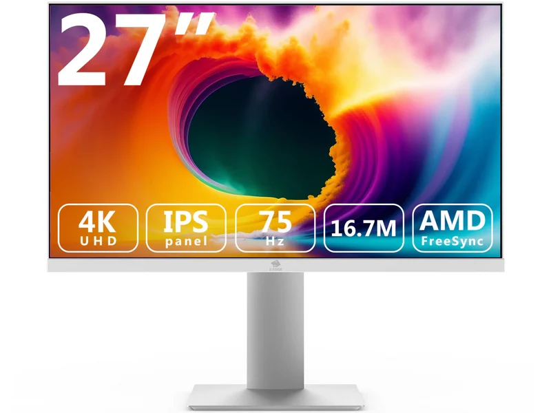 Z-EDGE U27I4K 27" 4K IPS Monitor, Adjustable Stand, 90 Degree Rotation
