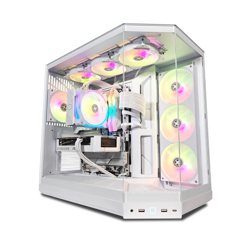 XOTIC PC Y50 Snow White Ghost Gaming PC, Intel Core Ultra 5 250K PLUS, NVIDIA GeForce RTX 5060, 32GB DDR5, 2TB SSD