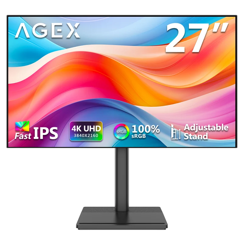 AGEX A27I4K 27" 4K IPS Monitor, Adjustment Stand