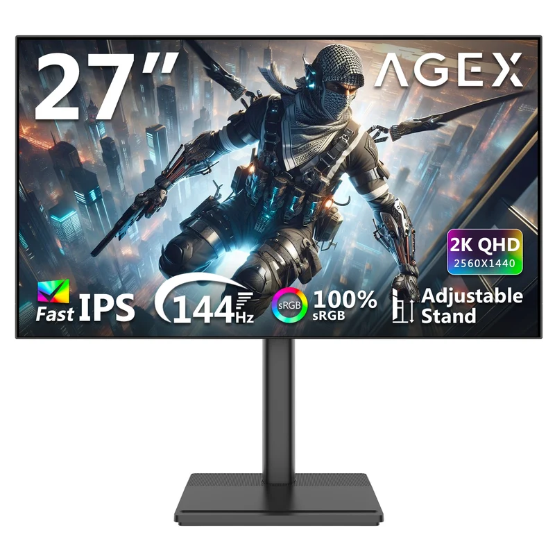 AGEX A27Q 27" 144Hz 2K Fast IPS Gaming Monitor