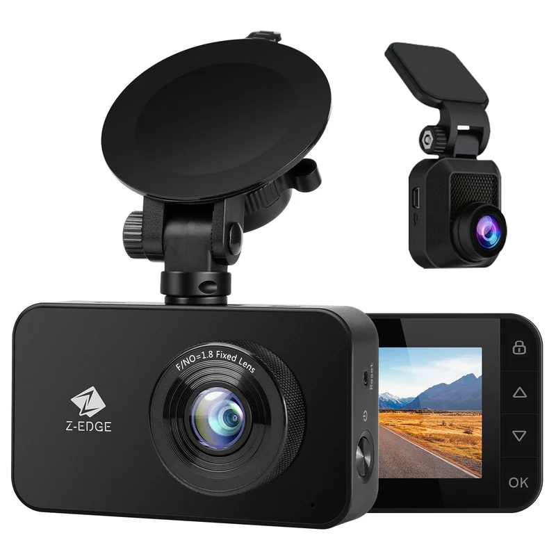 Refurbished: Dual Dash Cam, WiFi&App Connection, Full HD 1080P, Front and Rear Dash Cam