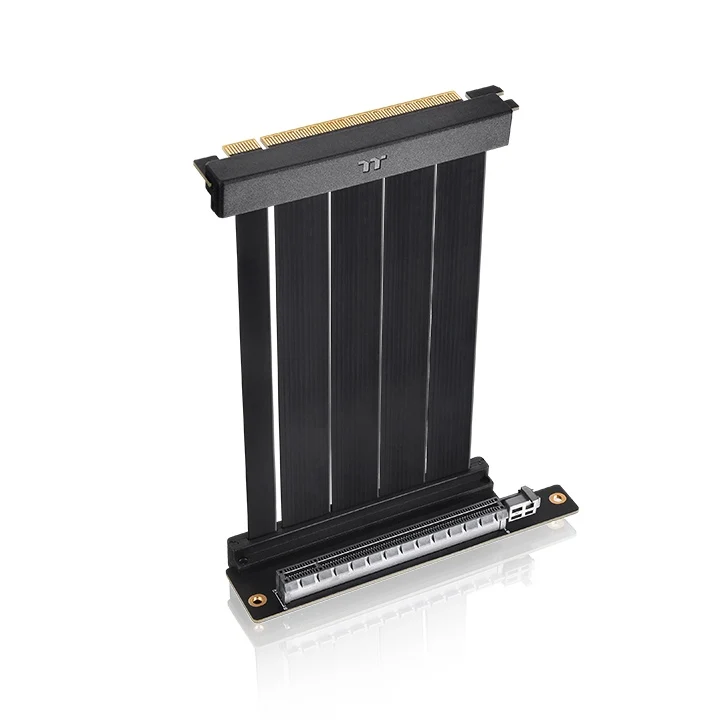 PCI-E 4.0 Dual 90 Degree Riser Cable 130mm Black