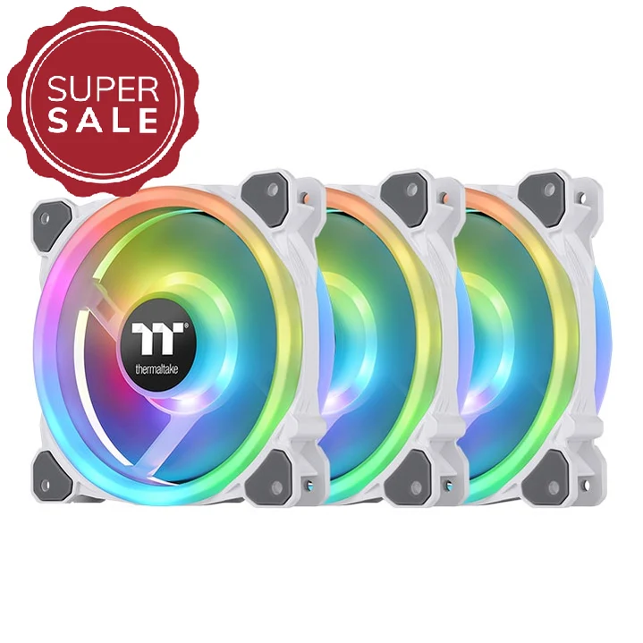 Riing Trio 12 RGB Snow White Gehäuselüfter (3-Fan Pack)