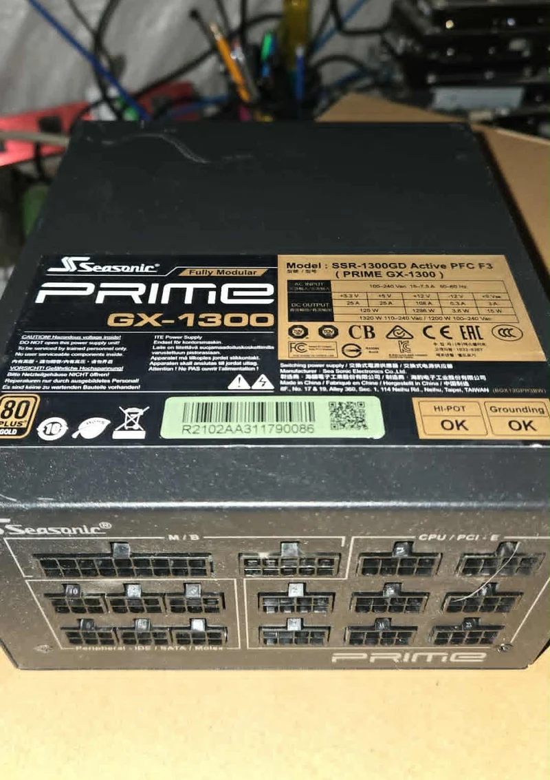 🔥 Alimentation Seasonic PRIME GX-1300 1300W 80+ Gold Full Modular – TESTÉE ✅