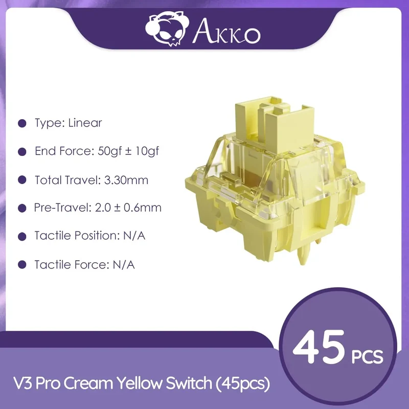Switch Akko V3 Cream Yellow Pro 45PCS