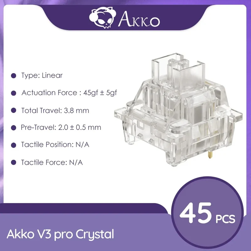 Switch Akko V3 Crystal Pro 45PCS