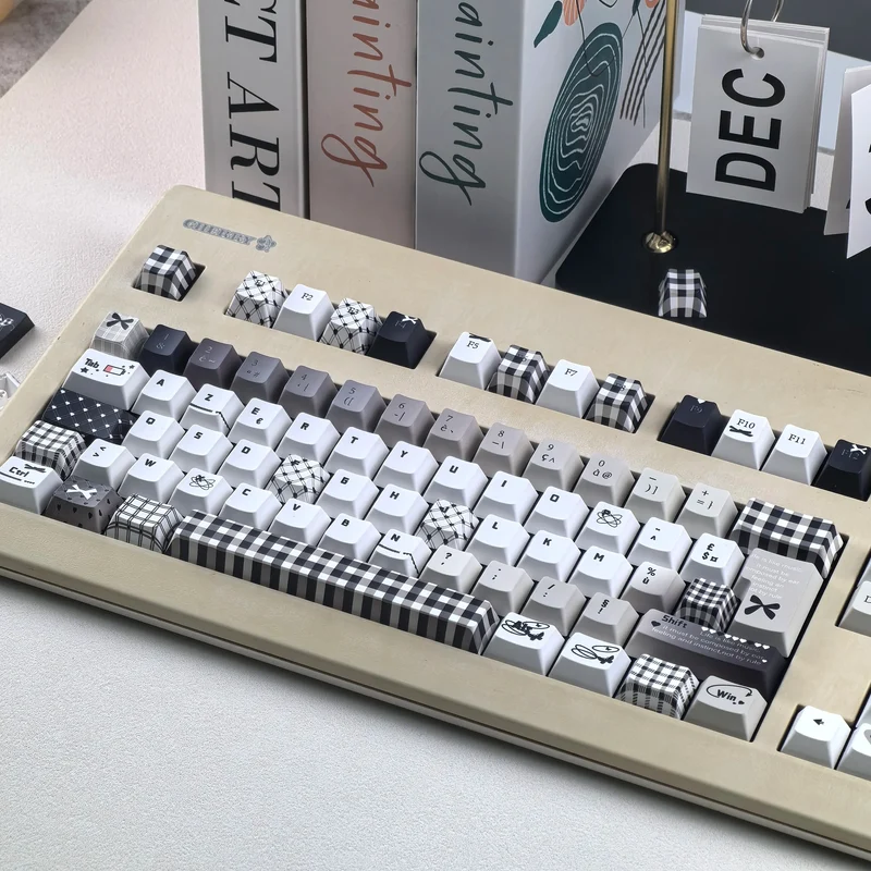 Keycaps AZERTY Damier Noir & Blanc