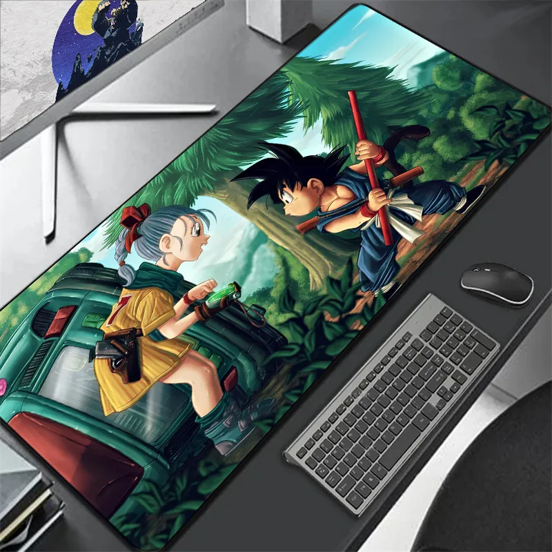 Tapis de souris dragon ball Z Bulma et sangoku jeune
