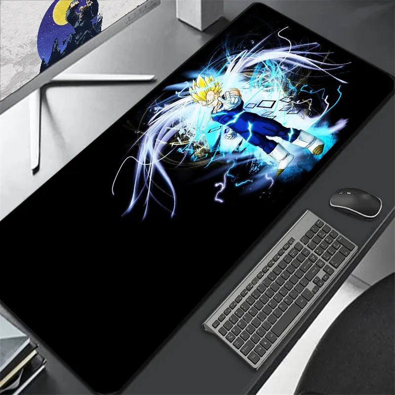 Tapis de souris Vegeta en super saiyan fond noir